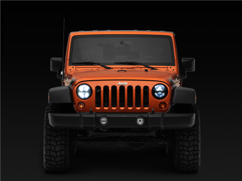 Load image into Gallery viewer, Raxiom 97-18 Jeep Wrangler TJ/JK Axial Series LED Headlights- Black Housing (Clear Lens)
