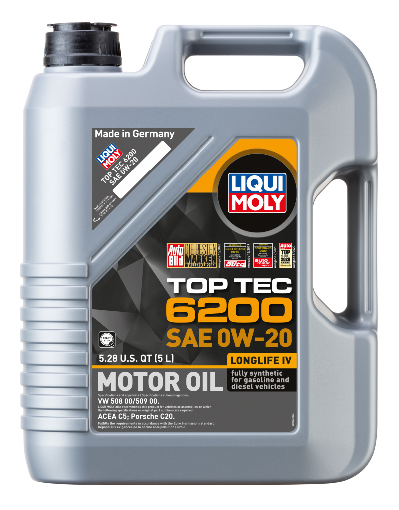 Load image into Gallery viewer, LIQUI MOLY 5L Top Tec 6200 Motor Oil 0W20
