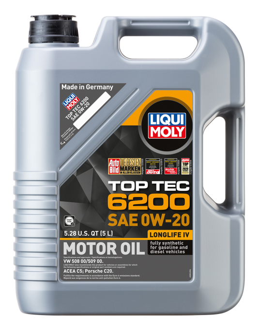 LIQUI MOLY 5L Top Tec 6200 Motor Oil 0W20