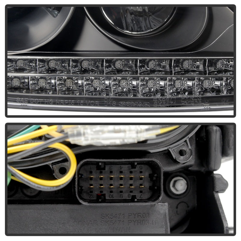 Load image into Gallery viewer, Spyder Porsche Cayenne 03-06 Projector Xenon/HID Model- DRL LED Blk PRO-YD-PCAY03-HID-DRL-BK
