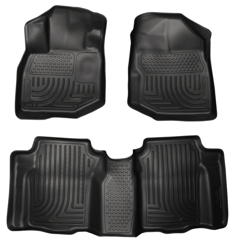 Load image into Gallery viewer, Husky Liners 09-12 Honda Fit WeatherBeater Combo Black Floor Liners
