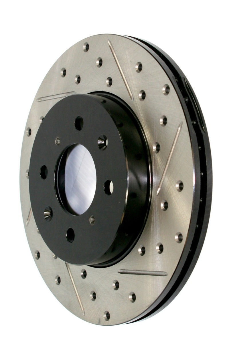 Load image into Gallery viewer, StopTech SportStop 06-09 Chrysler SRT-8 Rear Left Drilled &amp; Slotted Rotor

