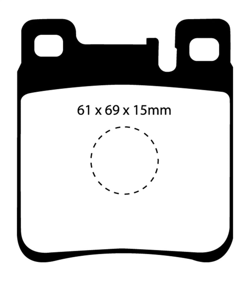Load image into Gallery viewer, EBC 05-06 Chrysler Crossfire 3.2 SRT6 Yellowstuff Rear Brake Pads
