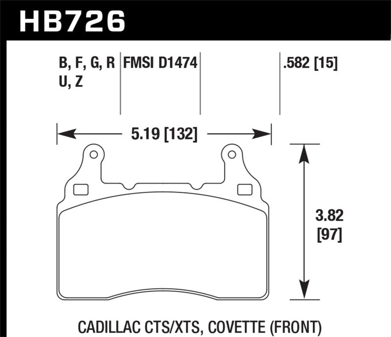 Load image into Gallery viewer, Hawk 2014 Chevrolet Corvette DTC-70 Front Brake Pads
