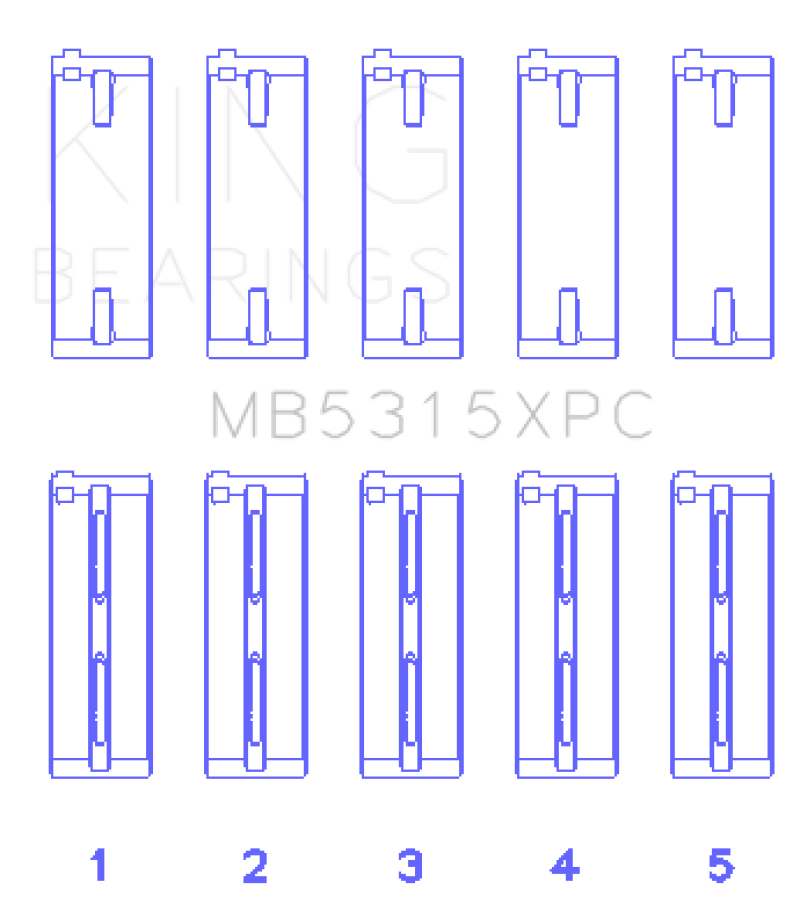 Load image into Gallery viewer, King 1992+ Mitsubishi 4G63/4G64 EVO I-IV (Size STDX) Coated Performance Main Bearing Set
