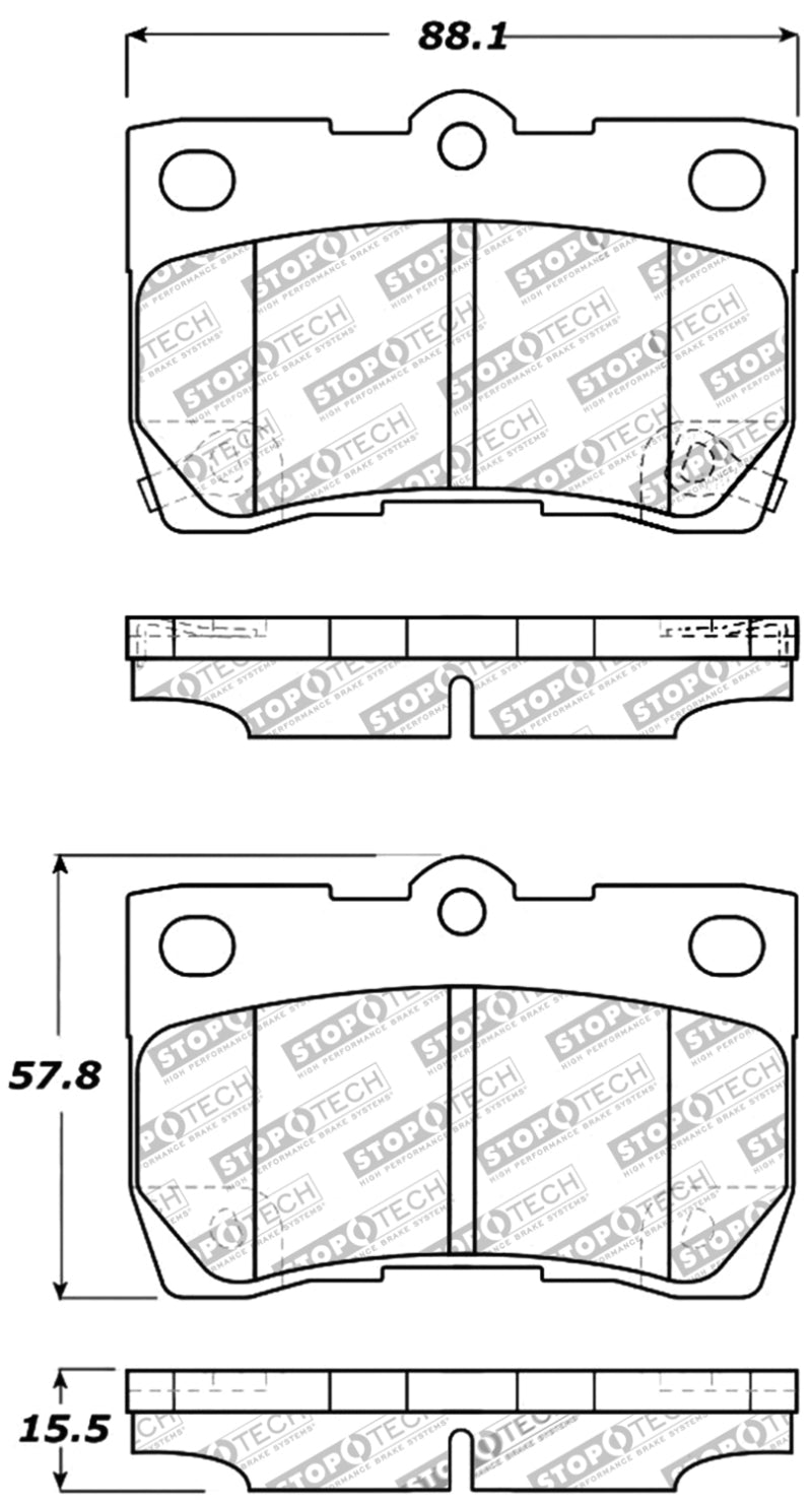 Load image into Gallery viewer, StopTech Performance 06 Lexus GS300/430 / 07-08 GS350 / 06-08 IS250/350 Rear Brake Pads
