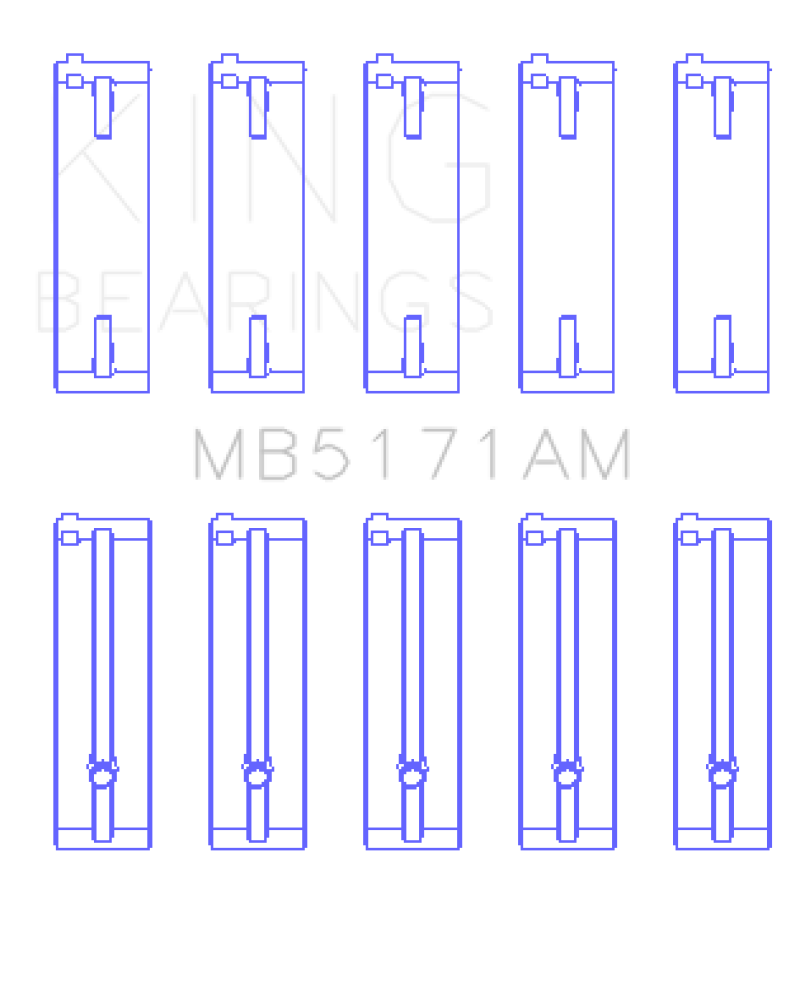 Load image into Gallery viewer, King Mazda FS-DE L4/FP L4/FS L4  DOHC 16 Valve  (Size STD) Main Bearing Set
