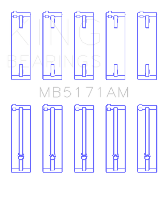 King Mazda FS-DE L4/FP L4/FS L4  DOHC 16 Valve  (Size STD) Main Bearing Set