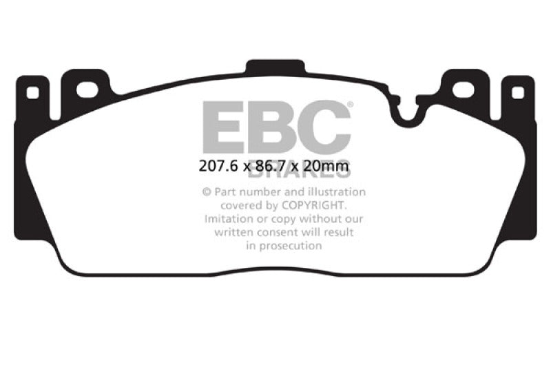 Load image into Gallery viewer, EBC 12+ BMW M5 4.4 Twin Turbo (F10) Yellowstuff Front Brake Pads
