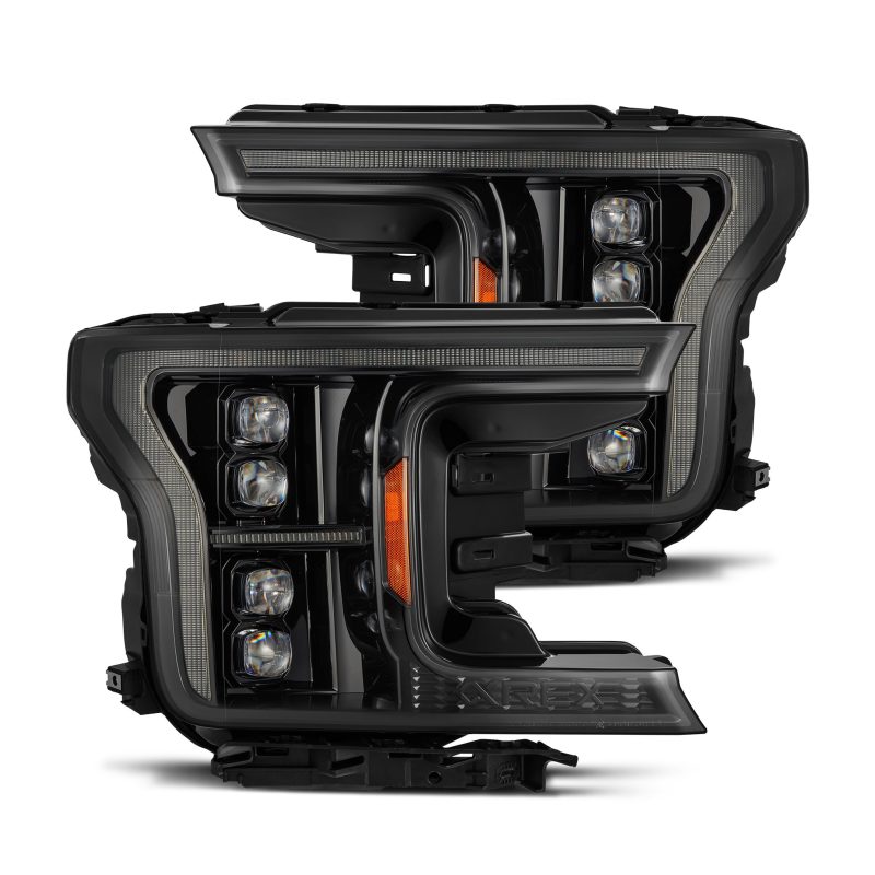 Load image into Gallery viewer, AlphaRex 18-20 Ford F-150 NOVA LED Proj Headlight Alpha Blk (14th Gen G2 Style)
