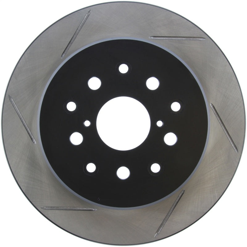 Load image into Gallery viewer, StopTech Power Slot 00-05 Lexus IS300 Rear Right SportStop Slotted Rotor
