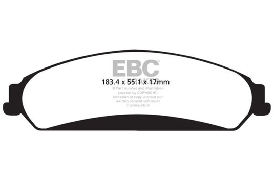 EBC 11+ Chrysler 300C 5.7 Redstuff Front Brake Pads