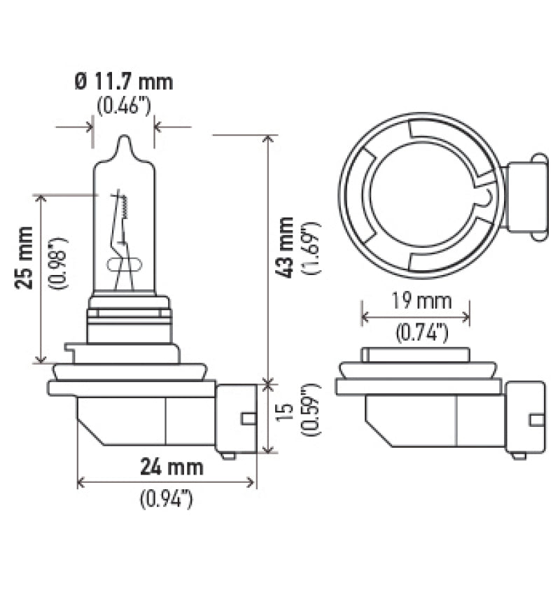 Load image into Gallery viewer, Hella Optilux H9 12V/100W XB Xenon White Bulb (pair)
