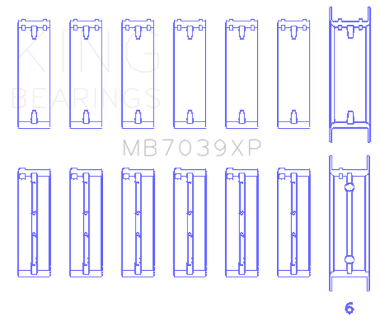King BMW M20/M50 2.0L/2.5L/2.7L (Size STDX) Performance Main Bearing Set