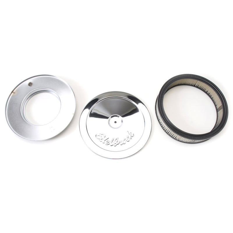 Load image into Gallery viewer, Edelbrock Air Cleaner Pro-Flo Series Round Steel Top Paper Element 10In Dia X 3 5In Chrome
