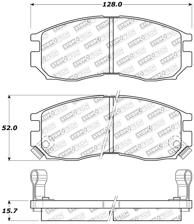 Load image into Gallery viewer, StopTech Performance 4/89-99 Mitsubishi Eclipse GST Front Brake Pads
