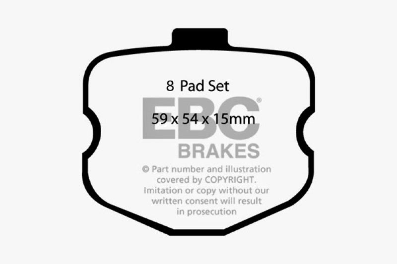 Load image into Gallery viewer, EBC 06-08 Chevrolet Corvette (C6) 7.0 (Z06) Redstuff Rear Brake Pads
