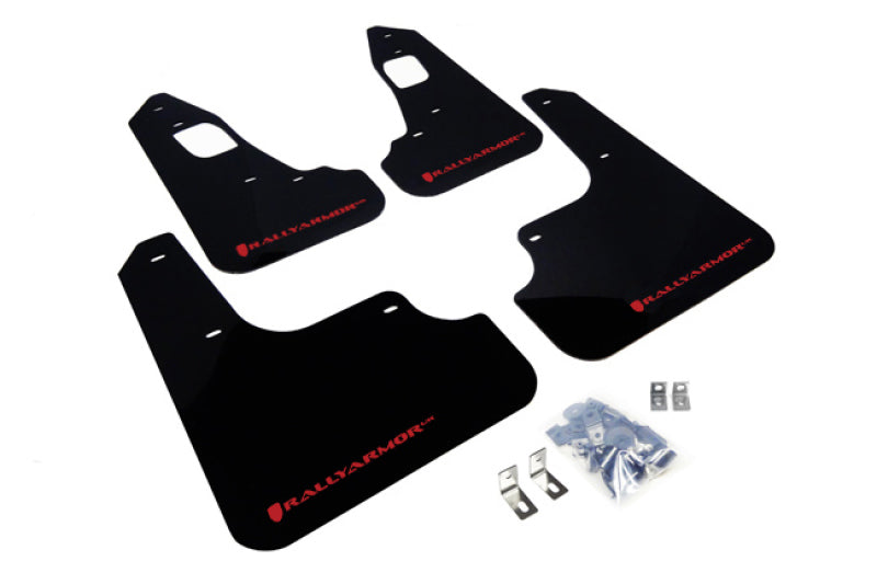 Load image into Gallery viewer, Rally Armor 08-17 Mitsubishi EVO X Black UR Mud Flap w/ Red Logo
