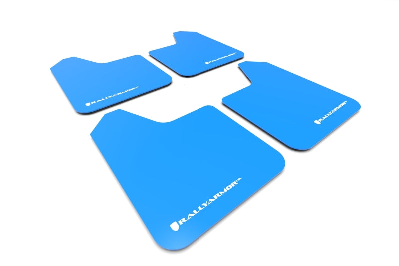 Load image into Gallery viewer, Rally Armor Universal Fit (No Hardware) Blue UR Mud Flap White Logo
