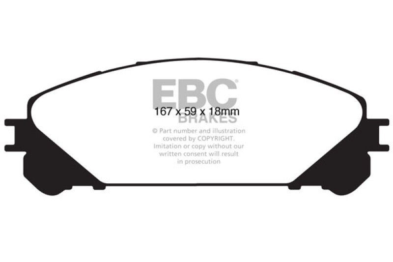 Load image into Gallery viewer, EBC 15+ Lexus NX200t 2.0 Turbo Redstuff Front Brake Pads
