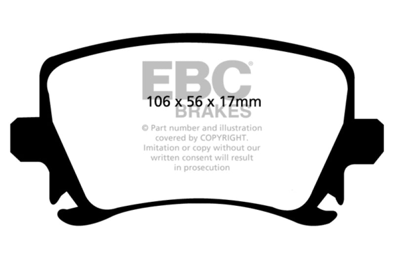 Load image into Gallery viewer, EBC 06-13 Audi A3 2.0 Turbo (Girling rear caliper) Greenstuff Rear Brake Pads
