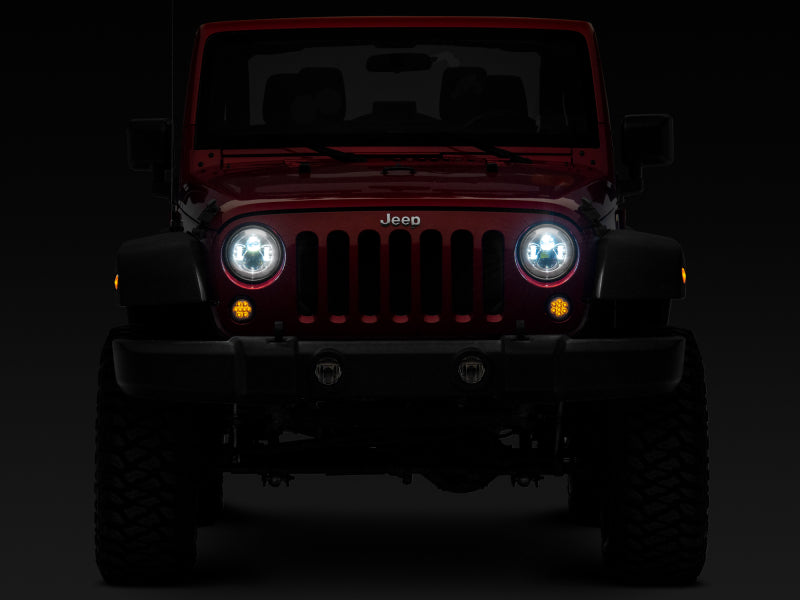 Load image into Gallery viewer, Raxiom 97-18 Jeep Wrangler TJ/JK Axial Series LED Daymaker Headlights- Chrome Housing (Clear Lens)
