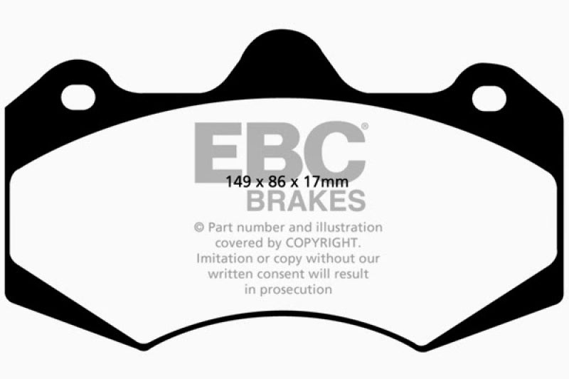 Load image into Gallery viewer, EBC 01-04 Aston Martin Vanquish 5.9 (AP Caliper) Bluestuff Front Brake Pads
