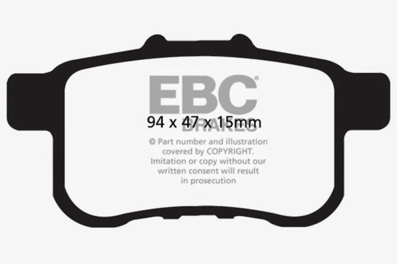 Load image into Gallery viewer, EBC 09-14 Acura TSX 2.4 Yellowstuff Rear Brake Pads
