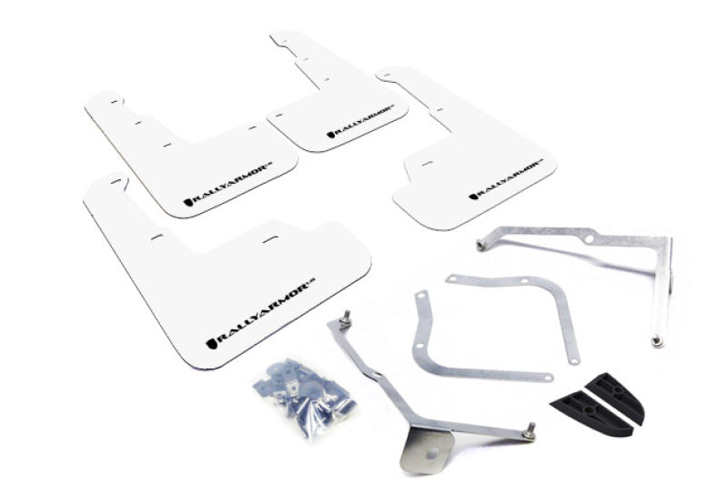 Load image into Gallery viewer, Rally Armor 15-21 Subaru WRX/STI (Sedan ONLY) White UR Mud Flap w/ Black Logo
