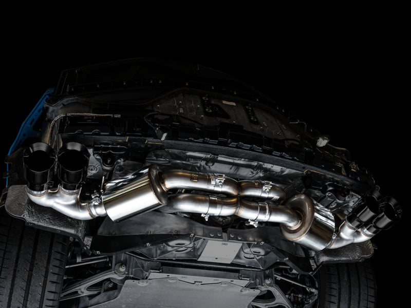 Load image into Gallery viewer, AWE Tuning 2020 Chevrolet Corvette (C8) Touring Edition Exhaust - Quad Diamond Black Tips
