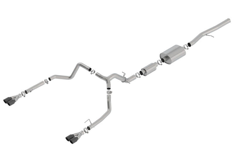 Load image into Gallery viewer, Borla 19 Chevrolet Silverado/GMC Sierra 1500 6.2L SS (S-Type) Catback Exhaust - Black Chrome Tips

