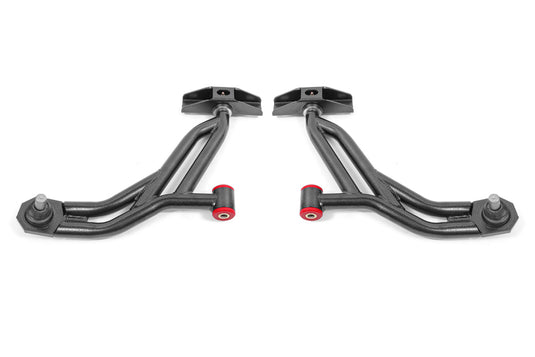 BMR 10-14 Ford Mustang / Shelby GT500 Non-Adj. Lower A-Arms (Poly/Delrin) - Black Hammertone