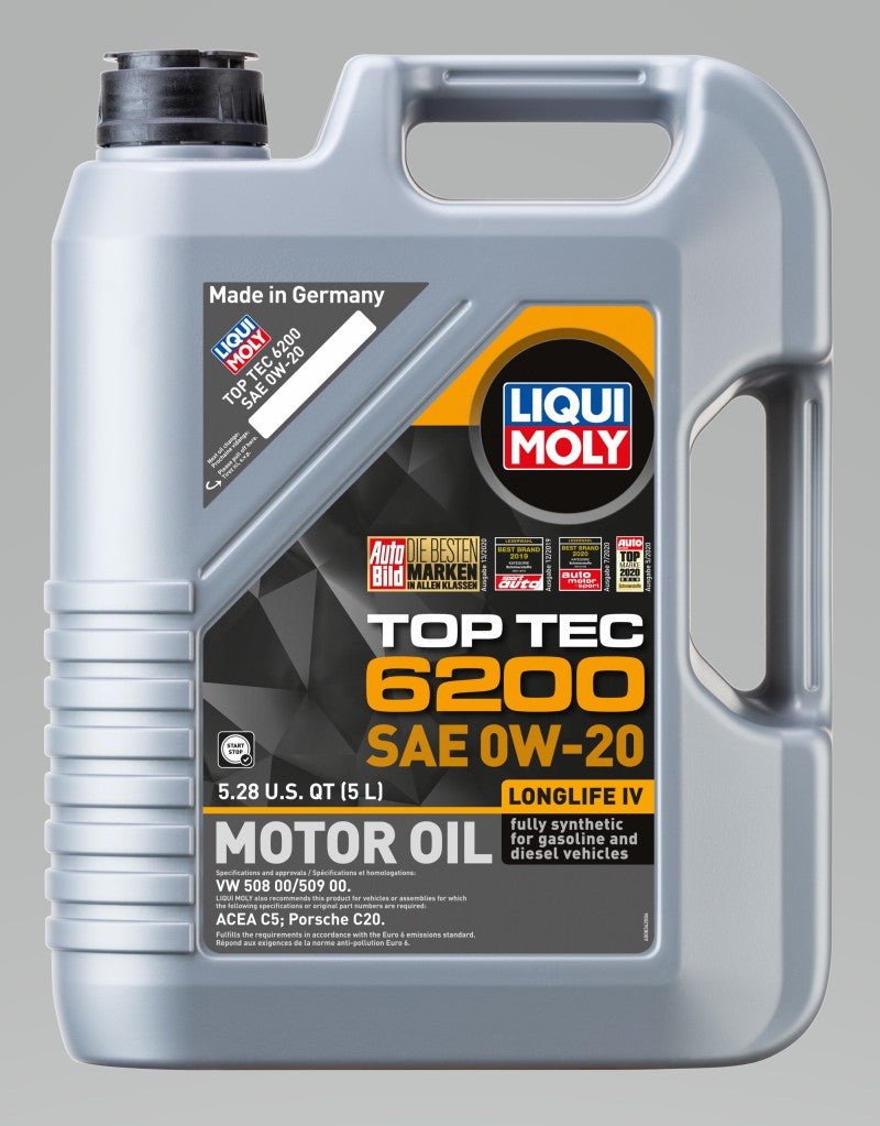 Load image into Gallery viewer, LIQUI MOLY 5L Top Tec 6200 Motor Oil 0W20
