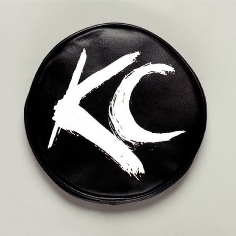 Load image into Gallery viewer, KC HiLiTES 6in. Round Soft Cover (Pair) - Black w/Yellow KC Logo
