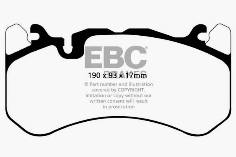 Load image into Gallery viewer, EBC 13-14 Audi RS7 4.0TT (w/Cast Iron Rotors &amp; Trapezoid Weights) Redstuff Front Brake Pads
