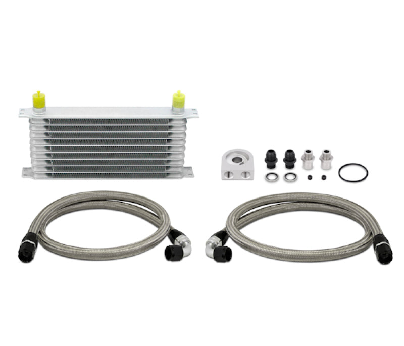 Load image into Gallery viewer, Mishimoto Universal 10 Row Oil Cooler Kit (Metal Braided Lines)
