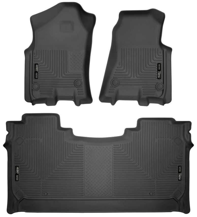 Load image into Gallery viewer, Husky Liners 19 Dodge Ram 1500 Crew Cab Weatherbeater Black Front &amp; 2nd Seat Floor Liners
