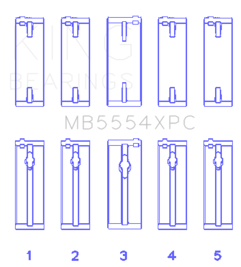 Load image into Gallery viewer, King Toyota 3SGTE 16V 2.0L (Size STD) pMaxKote Performance Main Bearing Set
