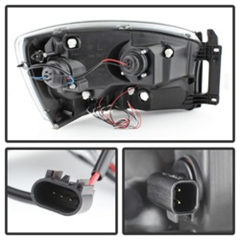 Load image into Gallery viewer, Spyder Dodge Ram 1500 06-08/Ram 2500 06-09 Projector Headlights LED Halo LED Blk PRO-YD-DR06-HL-BK
