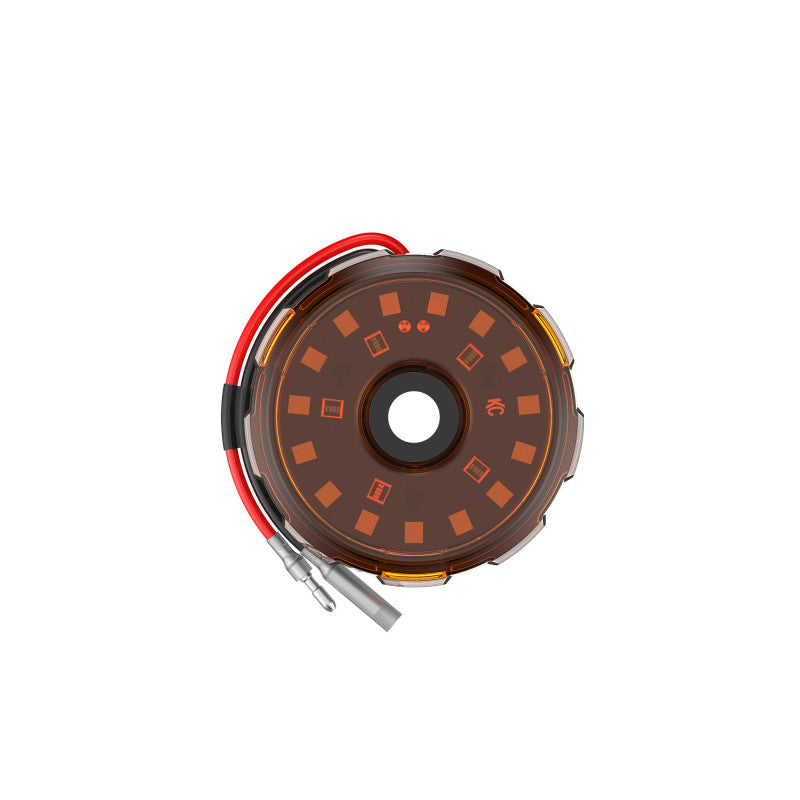 Load image into Gallery viewer, KC HiLiTES Cyclone V2 2.2in. LED Accessory Light 5w Flood Beam (Single) - Amber Lens
