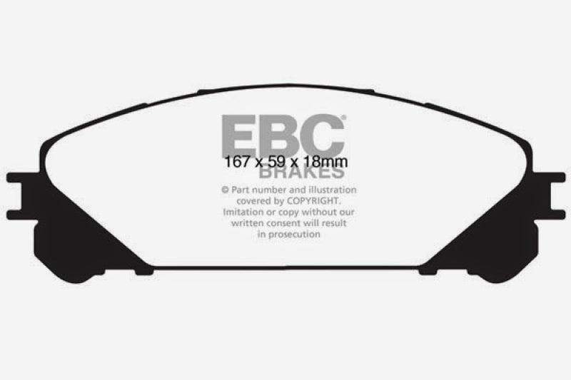 Load image into Gallery viewer, EBC 15+ Lexus NX200t 2.0 Turbo Redstuff Front Brake Pads
