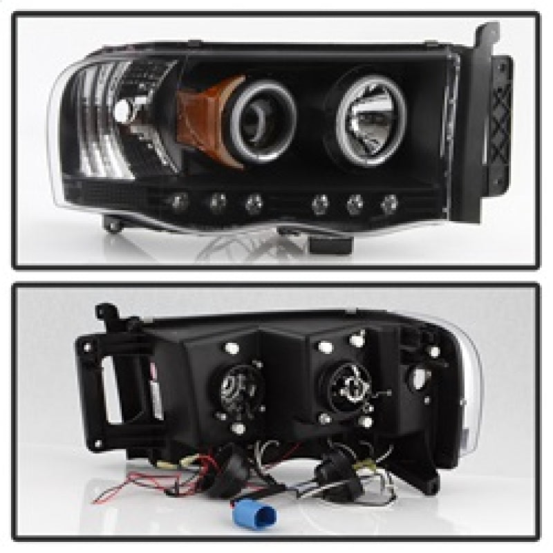Load image into Gallery viewer, Spyder Dodge Ram 1500 02-05/Ram 2500 03-05 Projector Headlights LED Halo LED Blk PRO-YD-DR02-HL-BK
