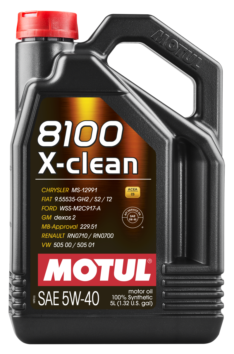 Load image into Gallery viewer, Motul 5L Synthetic Engine Oil 8100 5W40 X-CLEAN C3 -505 01-502 00-505 00-LL04
