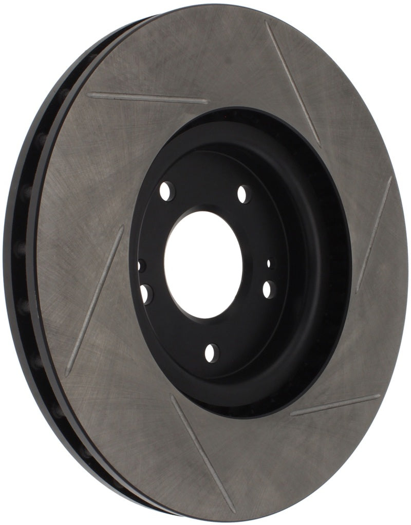 Load image into Gallery viewer, StopTech Power Slot 03-06 Evo 8 &amp; 9 Slotted Right Front Rotor
