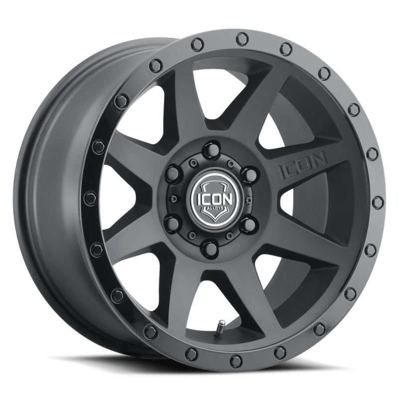 Load image into Gallery viewer, ICON Rebound 17x8.5 5x5 -6mm Offset 4.5in BS 71.5mm Bore Double Black Wheel

