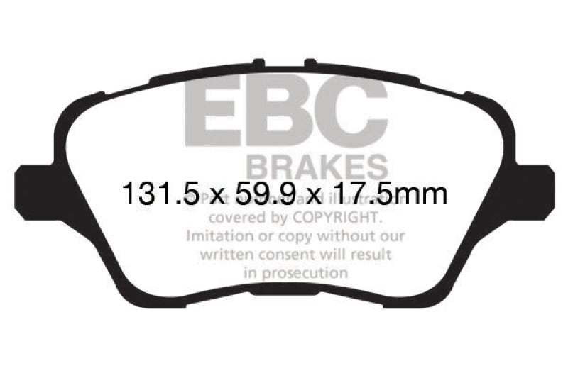 Load image into Gallery viewer, EBC 13+ Ford Fiesta 1.6 Turbo ST Redstuff Front Brake Pads
