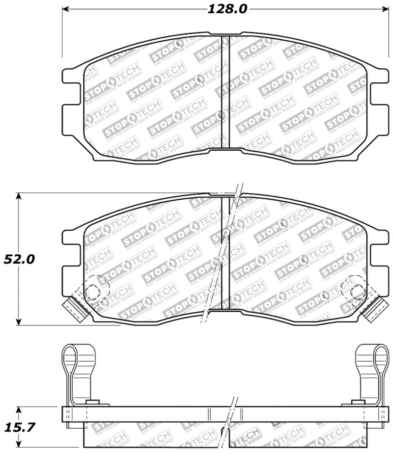 Load image into Gallery viewer, StopTech Performance 4/89-99 Mitsubishi Eclipse GST Front Brake Pads
