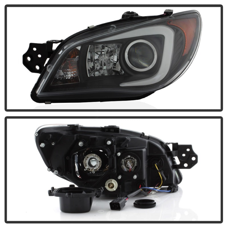 Load image into Gallery viewer, Spyder Subaru WRX 06-07 Projector Headlights - HID Model Only - Black PRO-YD-SWRX06-HID-LBDRL-BK
