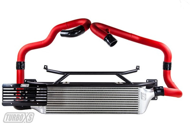 Load image into Gallery viewer, Turbo XS FMIC 2015-2017 Subaru STi - Wrinkle Red Pipes
