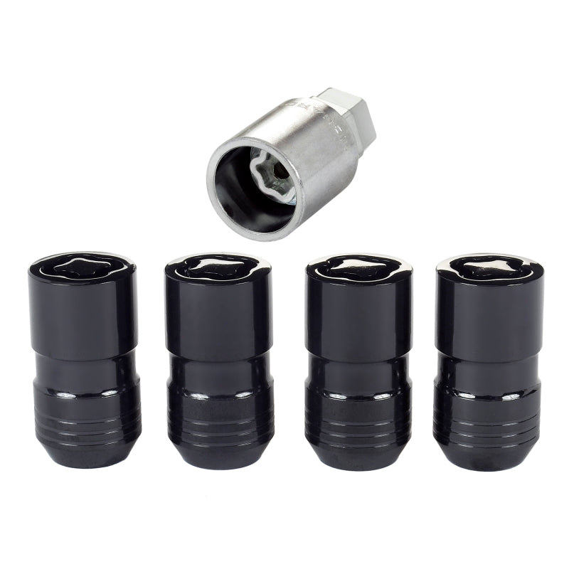 Load image into Gallery viewer, McGard Wheel Lock Nut Set - 4pk. (Cone Seat) M14X1.5 / 21mm &amp; 22mm Dual Hex / 1.639in. L - Black
